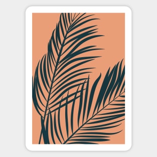 Minimalist Palm Tree Leaf Illustration II Sticker